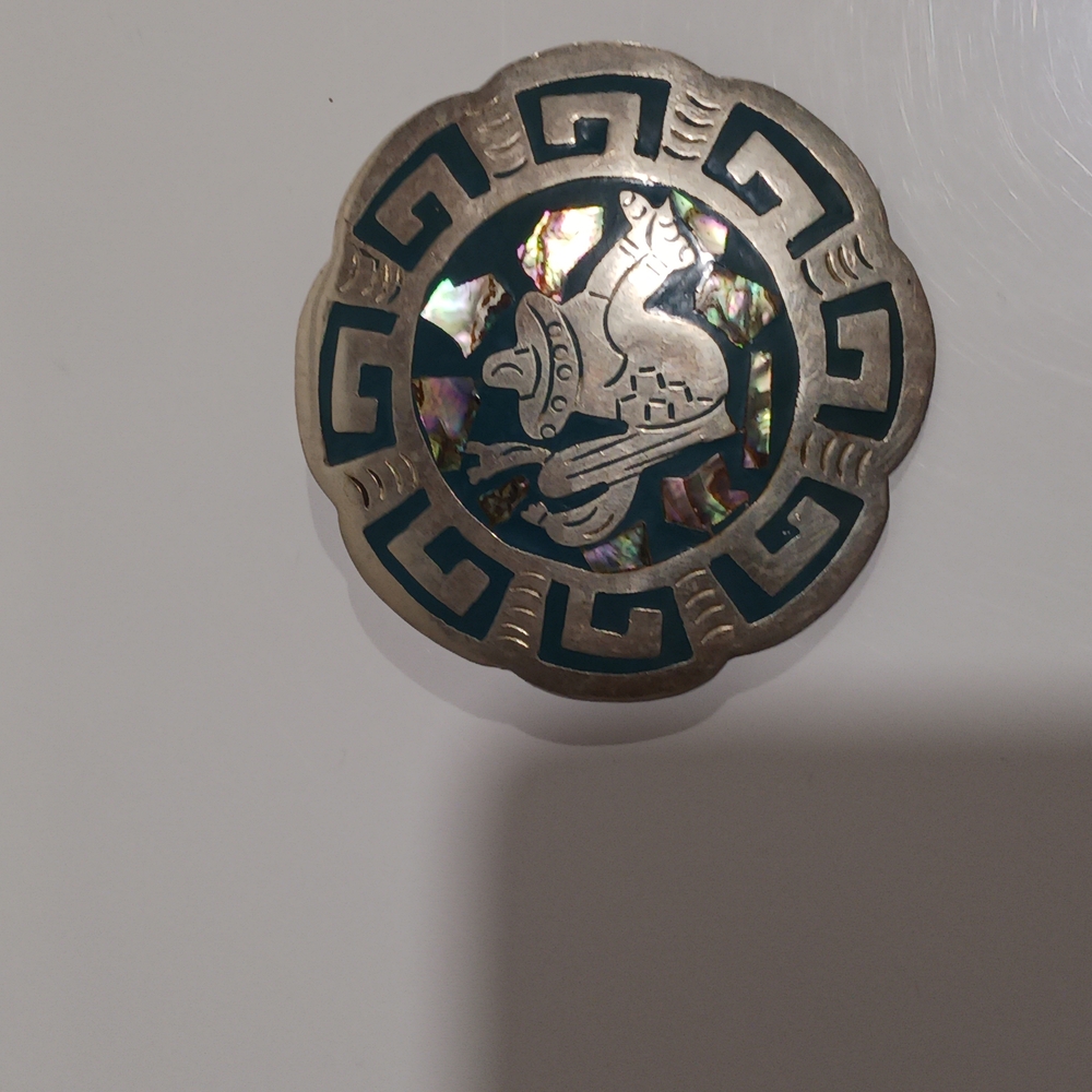 Vintage Silver Made In Mexico brooch/pendant. - Picture 3 of 4